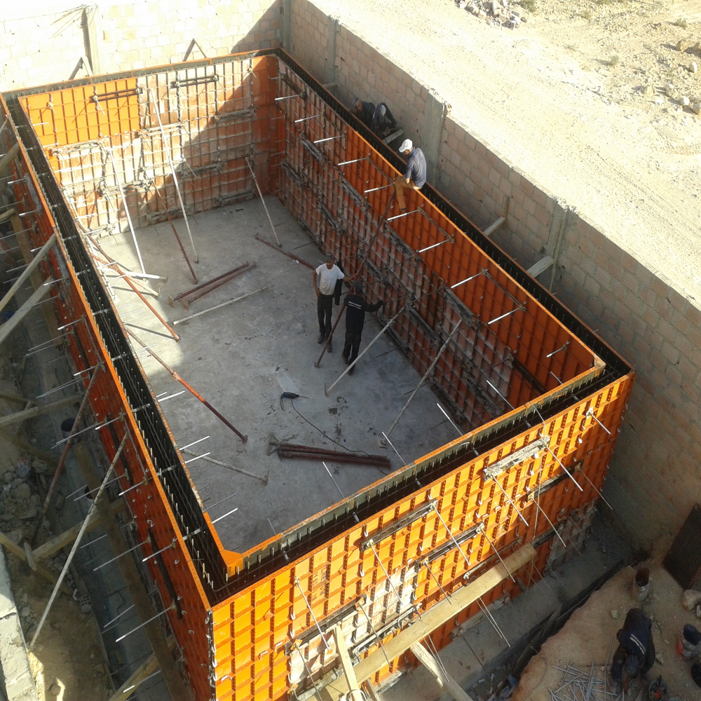 Coffrages pour bache d'eau